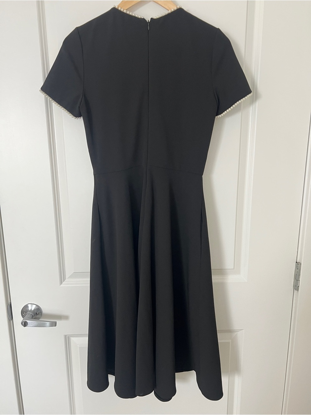 Gal Meets Glam Victoria Pearly Black Pearl Trim Midi Dress Size 4 NWOT - Picture 9 of 10